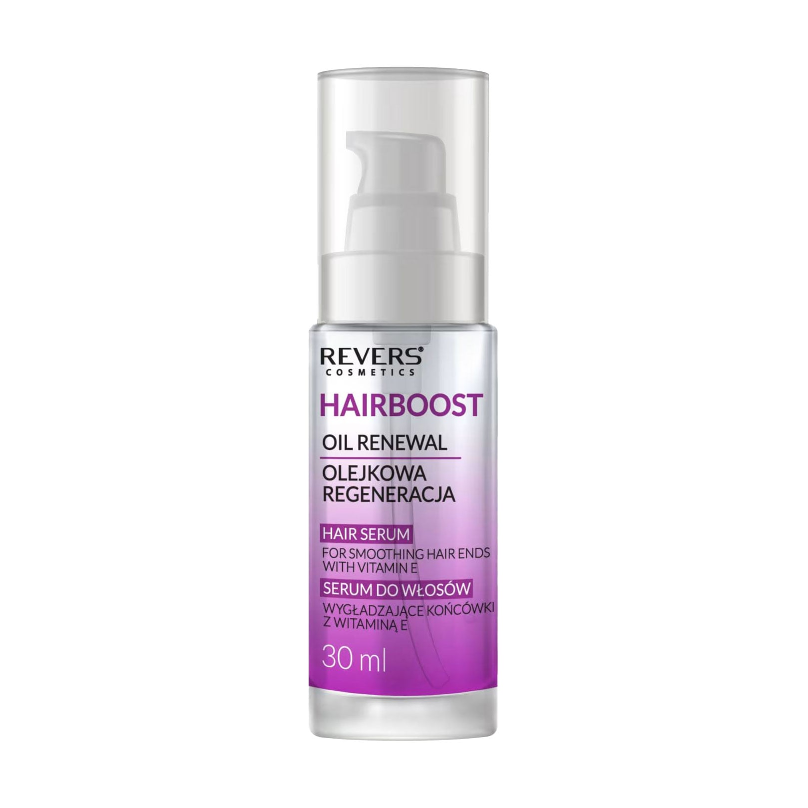 Сироватка Revers Cosmetics Hairboost Hair Serum для розгладження кінчиків волосся, з вітаміном E, 30 мл